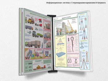 Настенная перекидная система а4 на 5 рамок (белая) - Перекидные системы для плакатов, карманы и рамки - Настенные перекидные системы - магазин "Охрана труда и Техника безопасности"